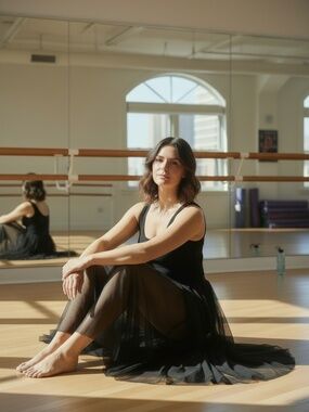 🖤 Former Hubbard Street Dance Chicago Sheer Black Performance Dress 🖤